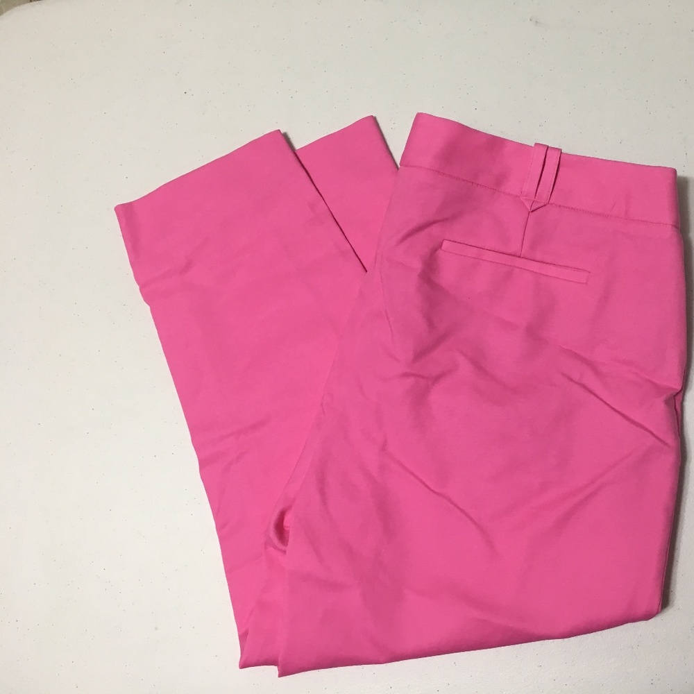Womens Capri Pants 12 Dark Pink Daphin Classic Fit